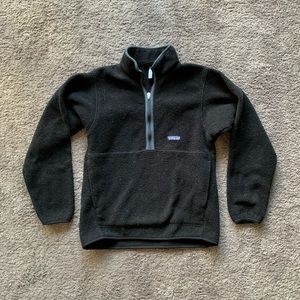 Patagonia Vintage Synchilla 1/2 Zip Black Fleece Pullover